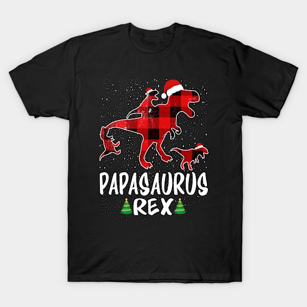 Papa T Rex Matching Family Christmas Dinosaur Shirt T-Shirt by intelus